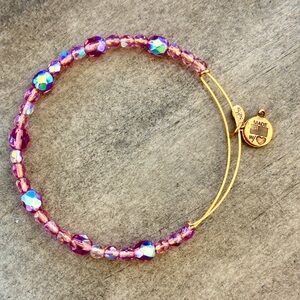 ALEX AND ANI Pink IRIDESCENT CRYSTAL Beaded Bracelet